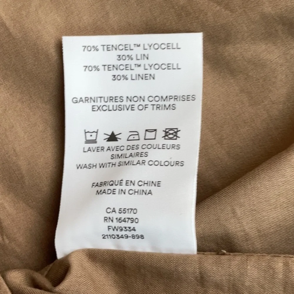 Frank and Oak The Striped Shell Linen Top in Cream Yellow - Picture 9 of 10